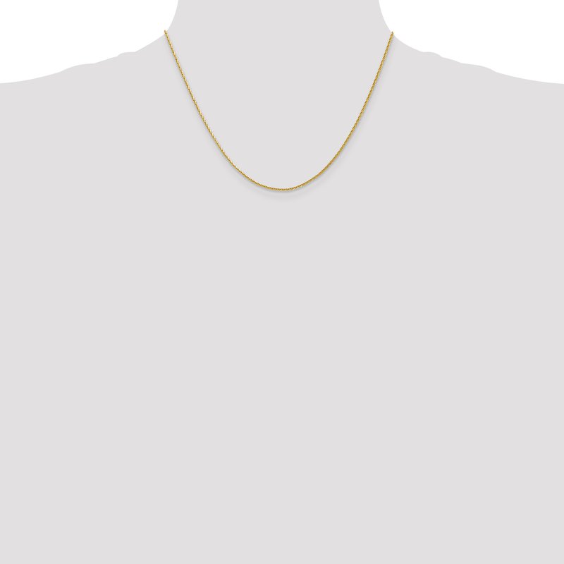 14K 10 inch 1.5mm Diamond-cut Parisian Wheat with Lobster Clasp Anklet