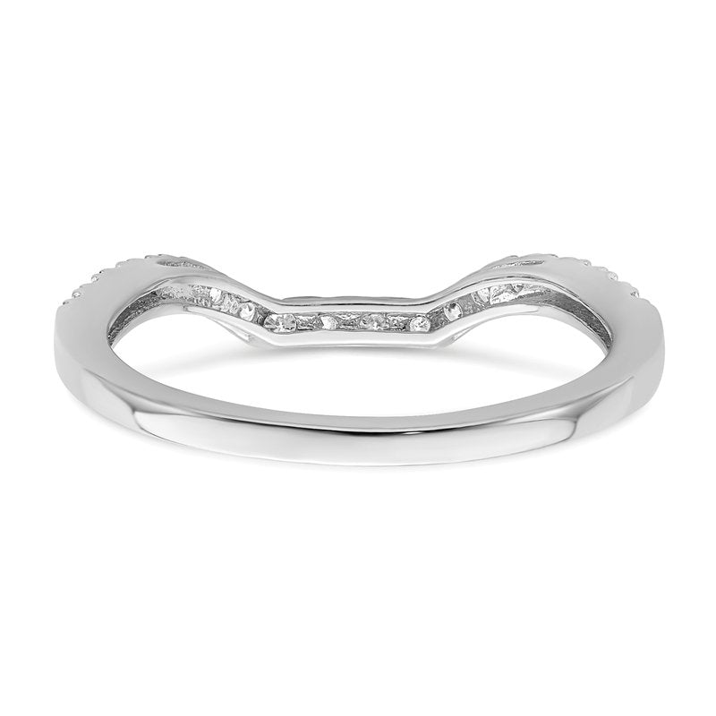 14K White Gold 1/5 carat Lab Grown Diamond VS+ F+ Complete Wedding Band