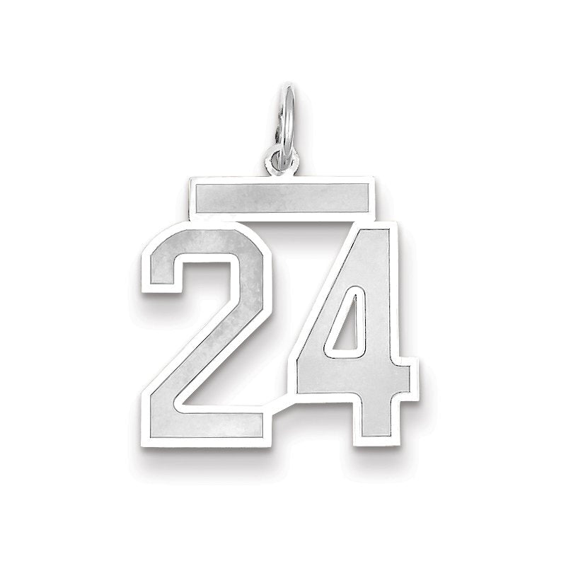 14kw Medium Satin Number 24 Charm