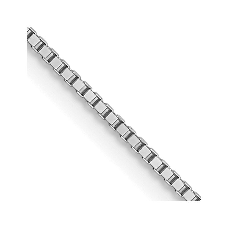 14K White Gold .7mm Box with Lobster Clasp Chain