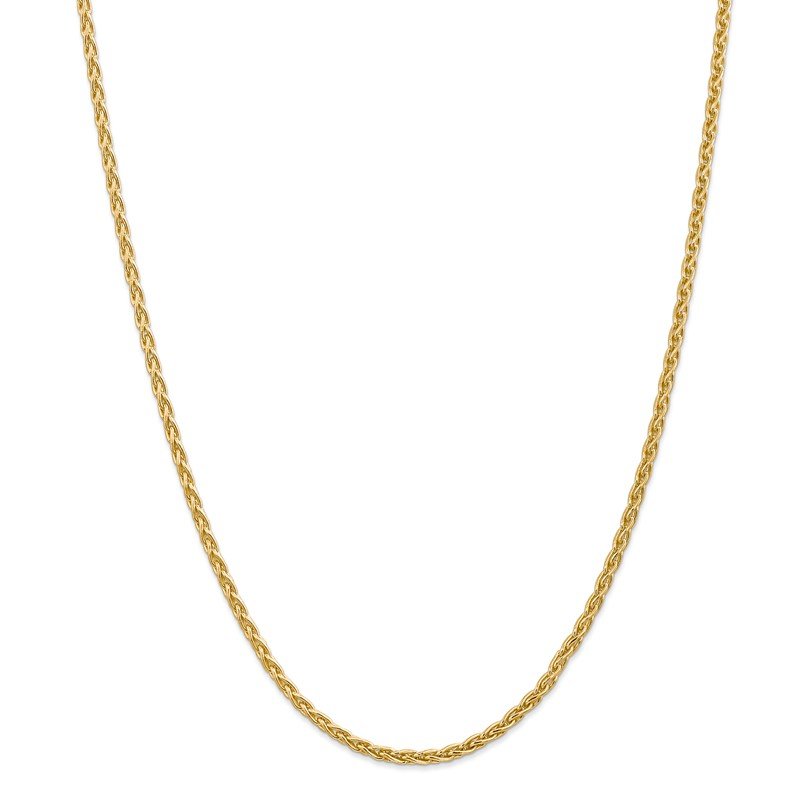 14k 16 inch 3mm Parisian Wheat with Lobster Clasp Chain