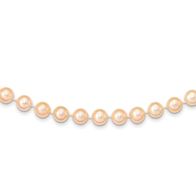 14k 8-9mm Pink Near-Round Freshwater Cultured Pearl 16 inch Necklace