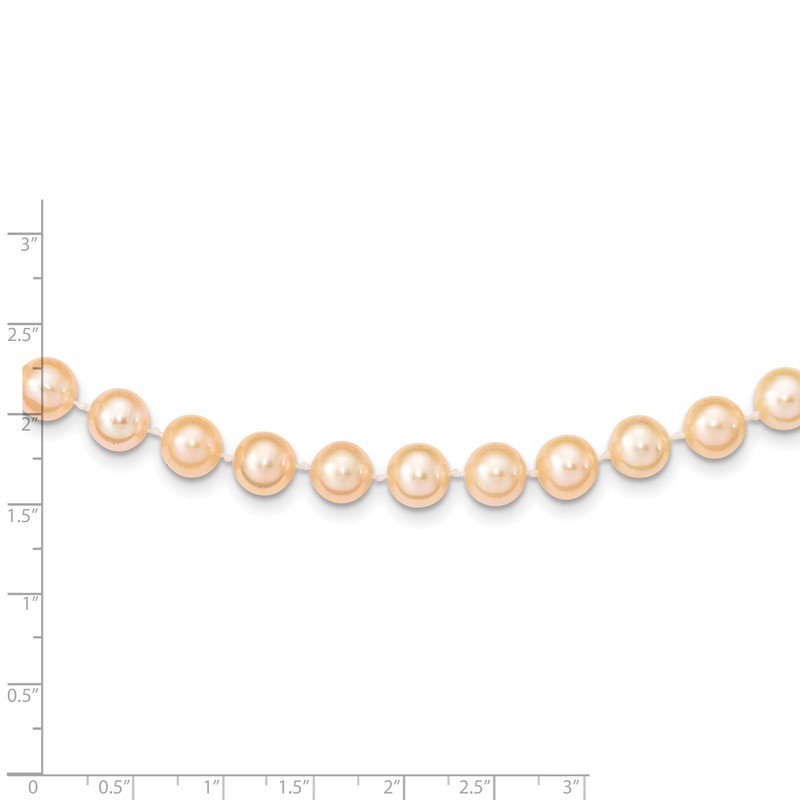 14k 8-9mm Pink Near-Round Freshwater Cultured Pearl 16 inch Necklace