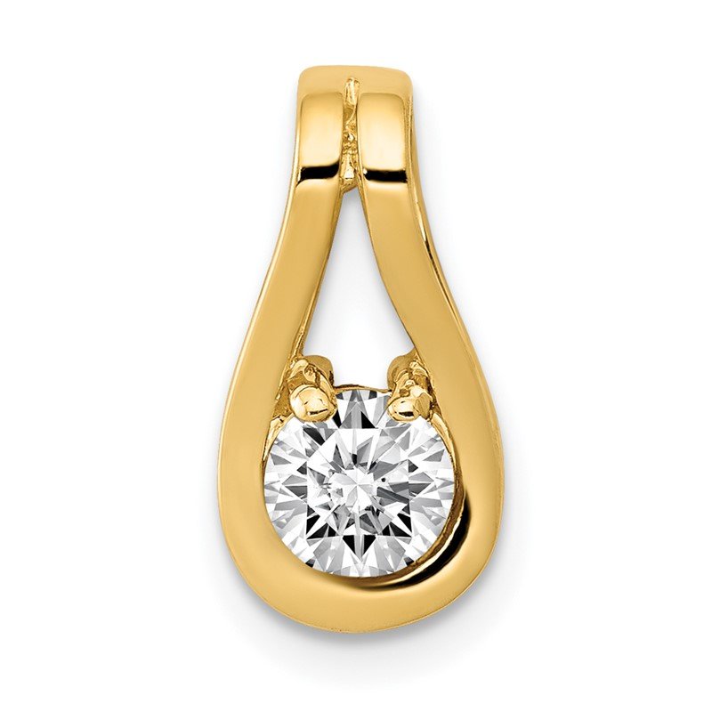 14k Complete 4.7mm AA Diamond Teardrop-Shape Slide Fits up to 3mm Regular/6mm Fancy or Reversible Omega
