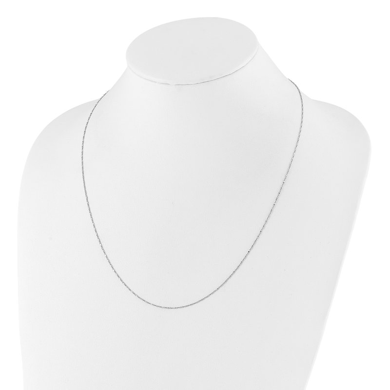 Sterling Silver RH-plated Adjustable .95mm Singapore Chain