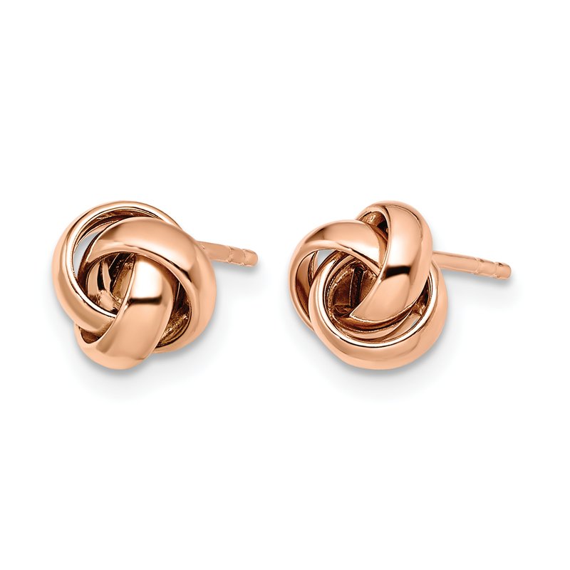 14K Rose Gold Polished Post Earrings