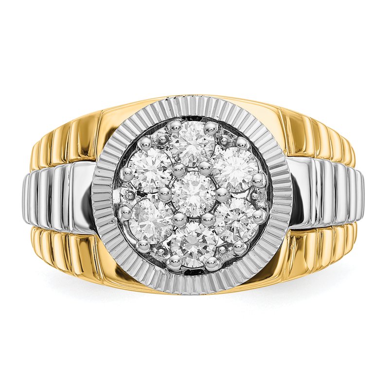 14ktt TRUE ORIGIN Lab Grown VS+, F+ Diamond men's ring