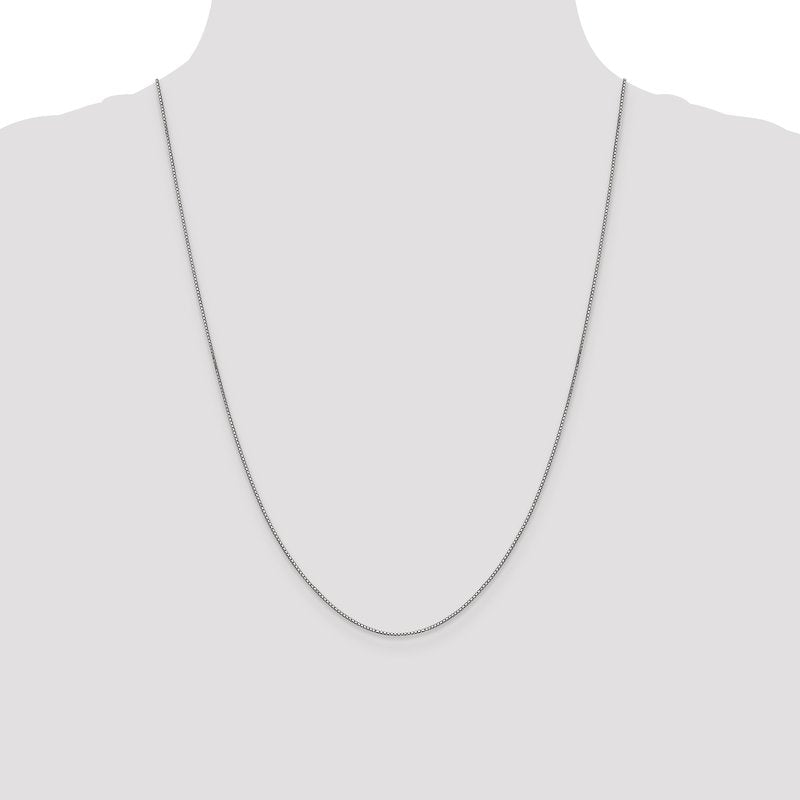 10K White Gold .8mm Box Chain