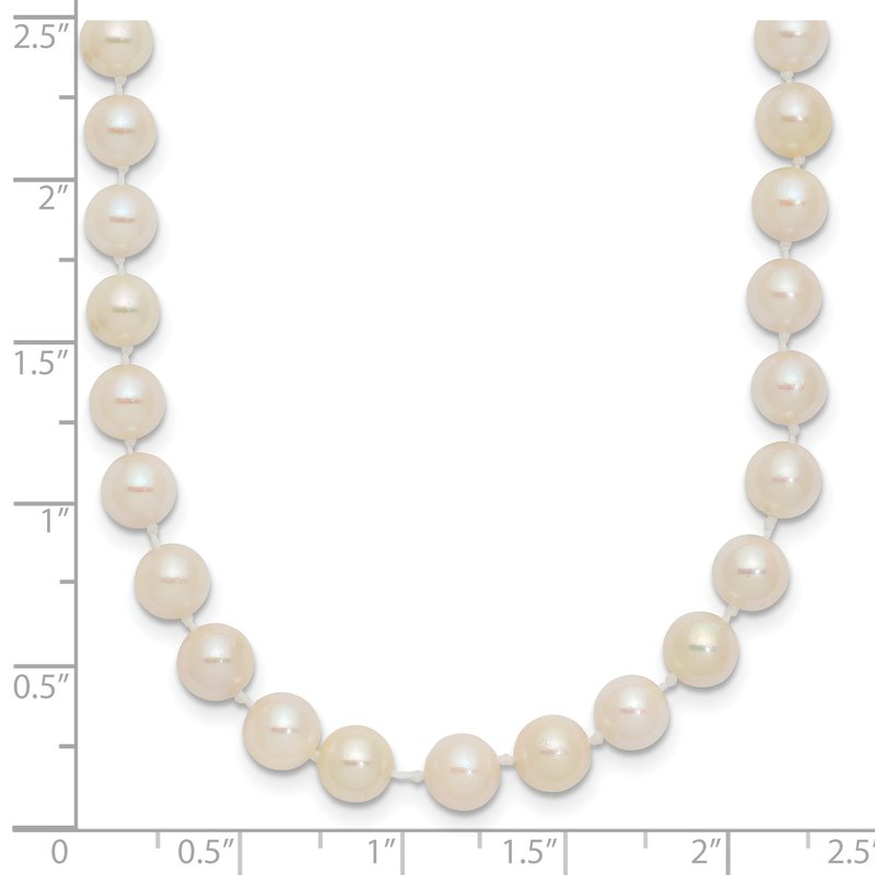 14k 5-6mm White Round Akoya Saltwater Cultured Pearl 16 inch Necklace