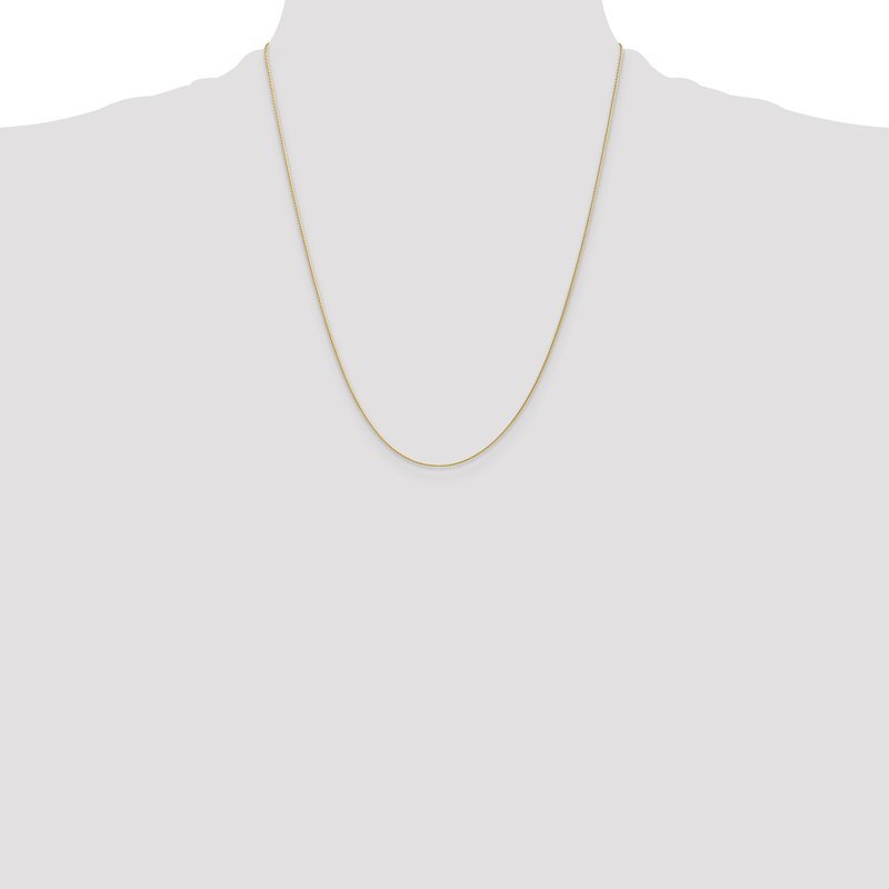 14k 10 inch 1mm Parisian Wheat with Lobster Clasp Anklet