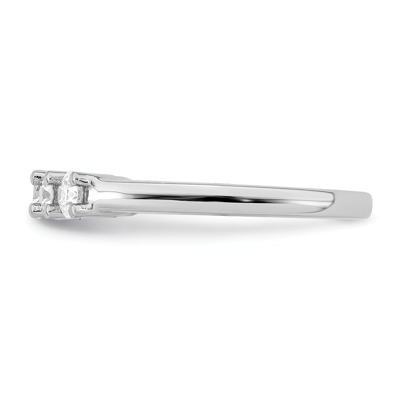 14K White Gold 1/2 carat Lab Grown Diamond VS/SI  D E F  5 Stone Ring