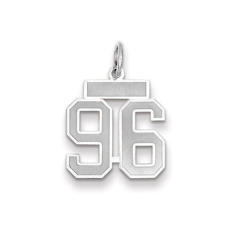 14kw Small Satin Number 96 Charm