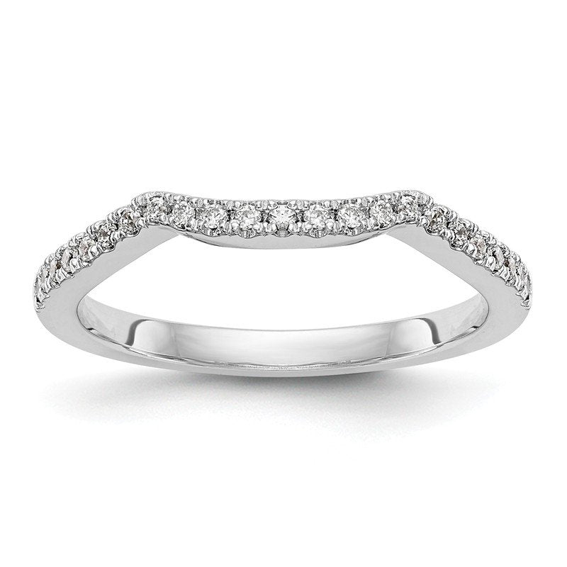 14K White Gold 1/5 carat Lab Grown Diamond VS/SI  D E F  Wedding Band