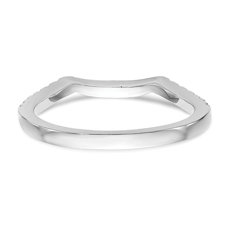 14K White Gold 1/5 carat Lab Grown Diamond VS/SI  D E F  Wedding Band