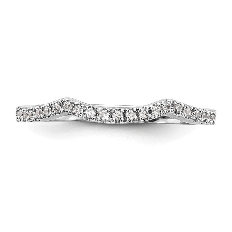 14K White Gold 1/5 carat Lab Grown Diamond VS/SI  D E F  Wedding Band