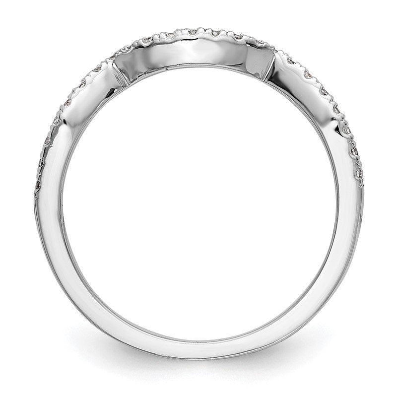 14K White Gold 1/5 carat Lab Grown Diamond VS/SI  D E F  Wedding Band