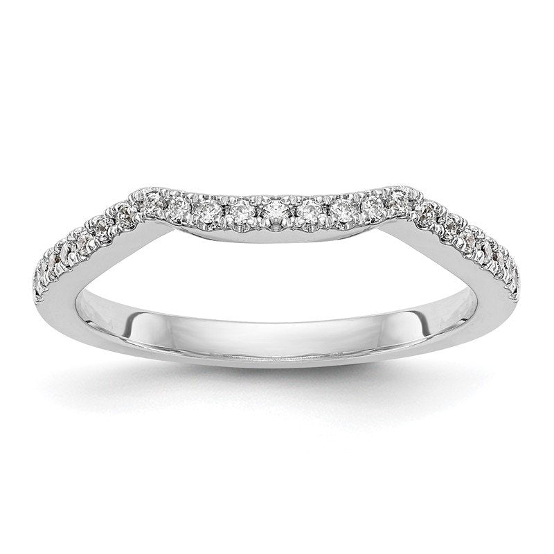 14K White Gold 1/5 carat Lab Grown Diamond VS/SI  D E F  Wedding Band