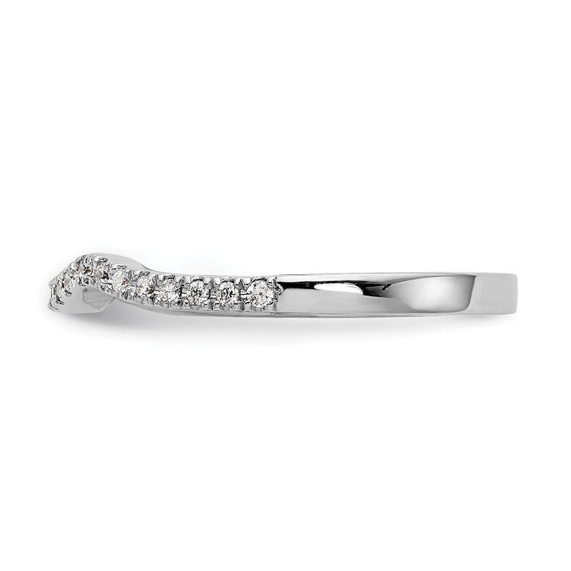 14K White Gold 1/5 carat Lab Grown Diamond VS/SI  D E F  Wedding Band