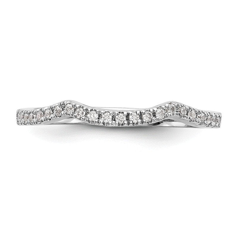 14K White Gold 1/5 carat Lab Grown Diamond VS/SI  D E F  Wedding Band