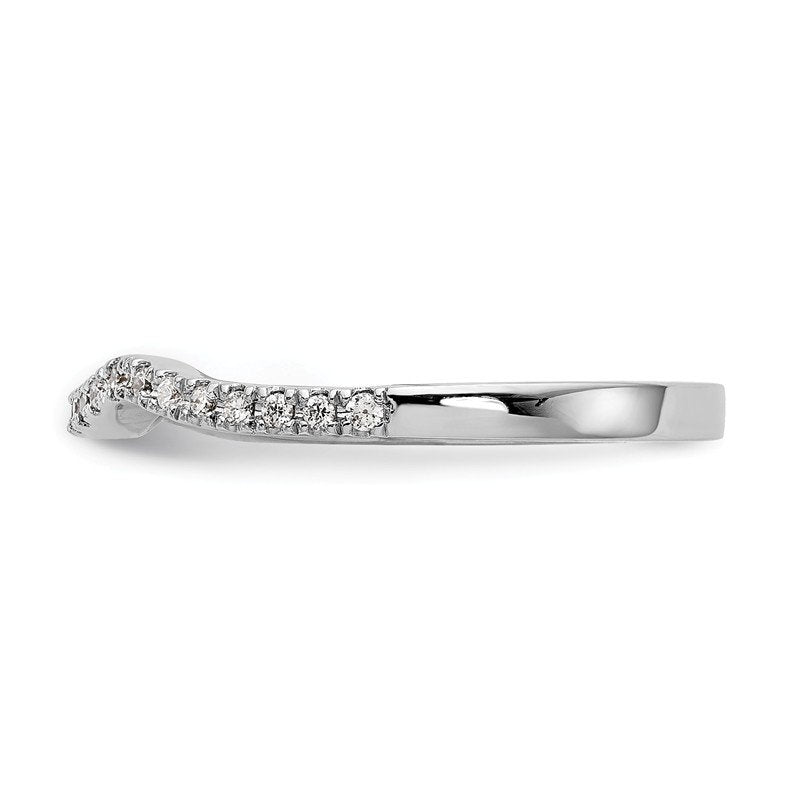 14K White Gold 1/5 carat Lab Grown Diamond VS/SI  D E F  Wedding Band