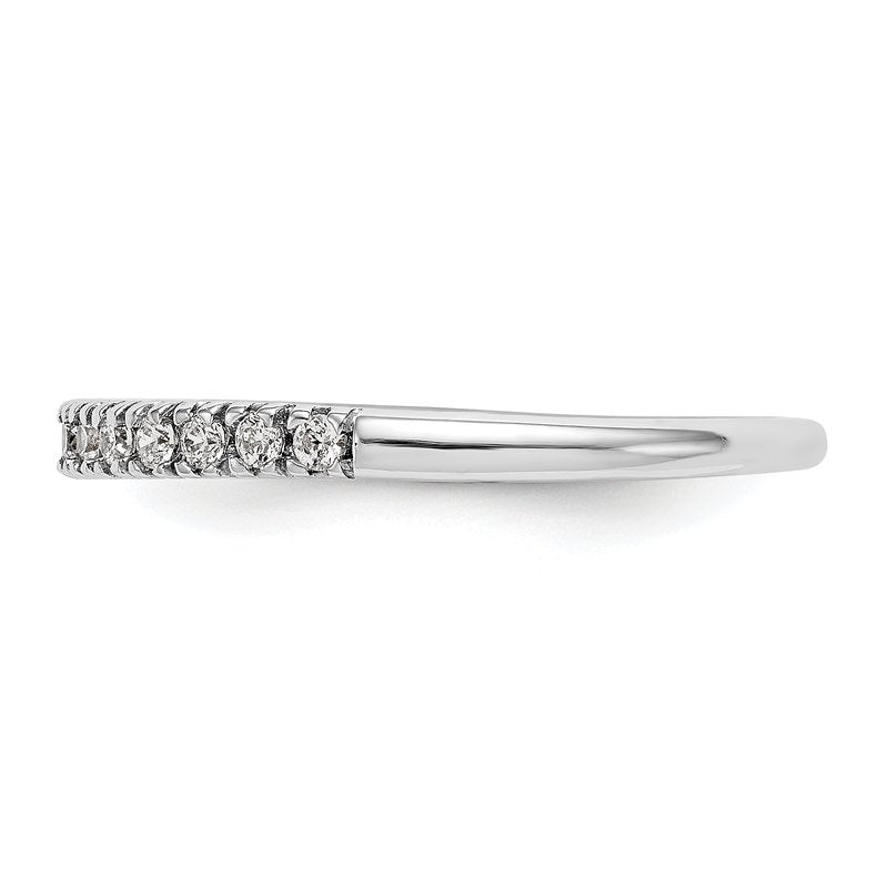 14K White Gold 1/4 carat Lab Grown Diamond VS+ F+ Complete Wedding Band