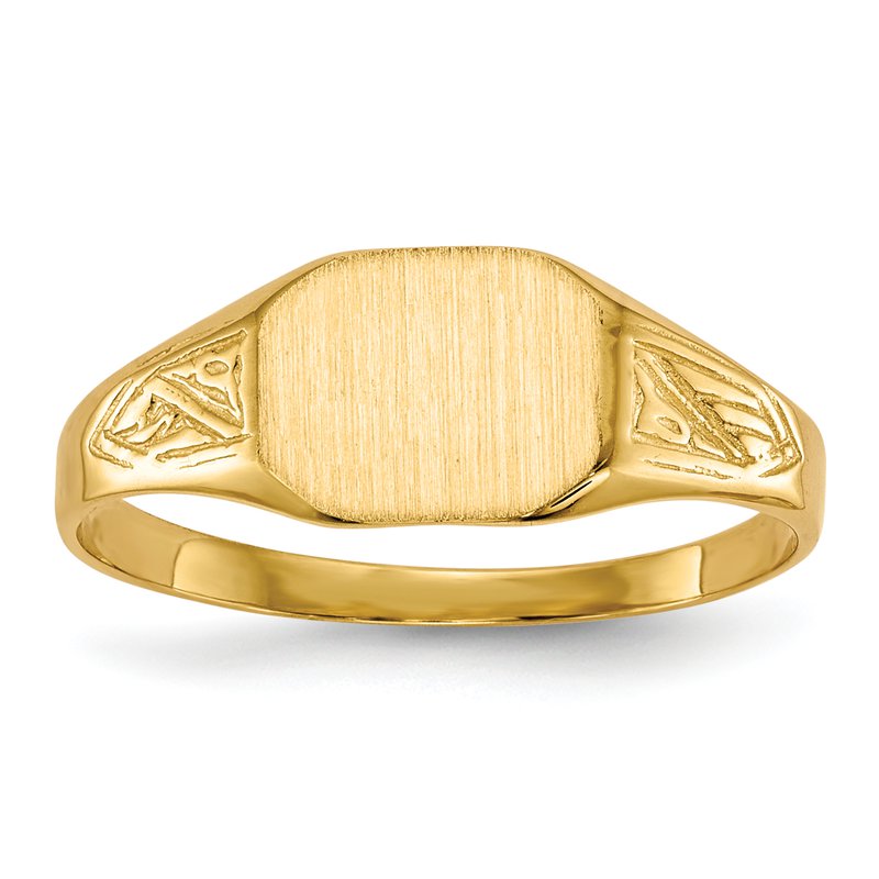 14k 8.5x7.0mm Open Back Signet Ring