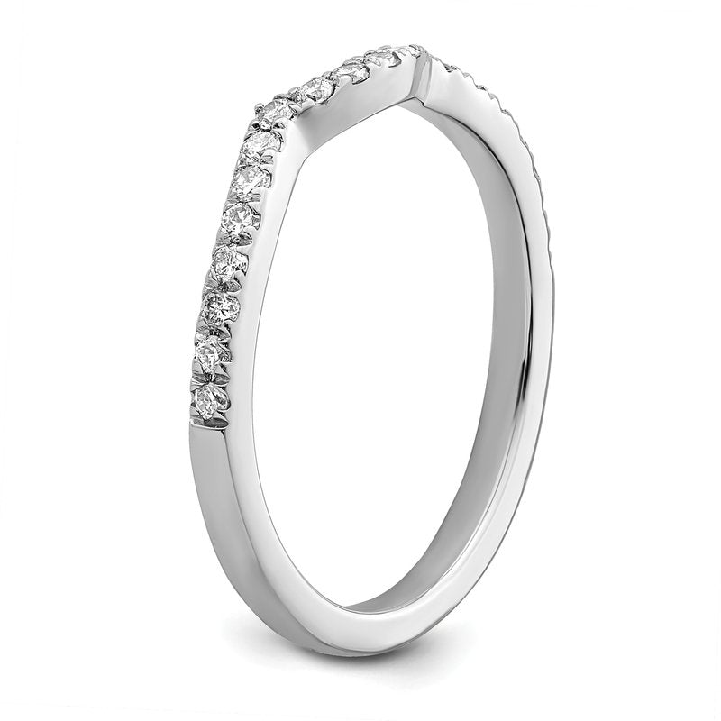 14K White Gold 1/4 carat Lab Grown Diamond VS/SI  D E F  Wedding Band