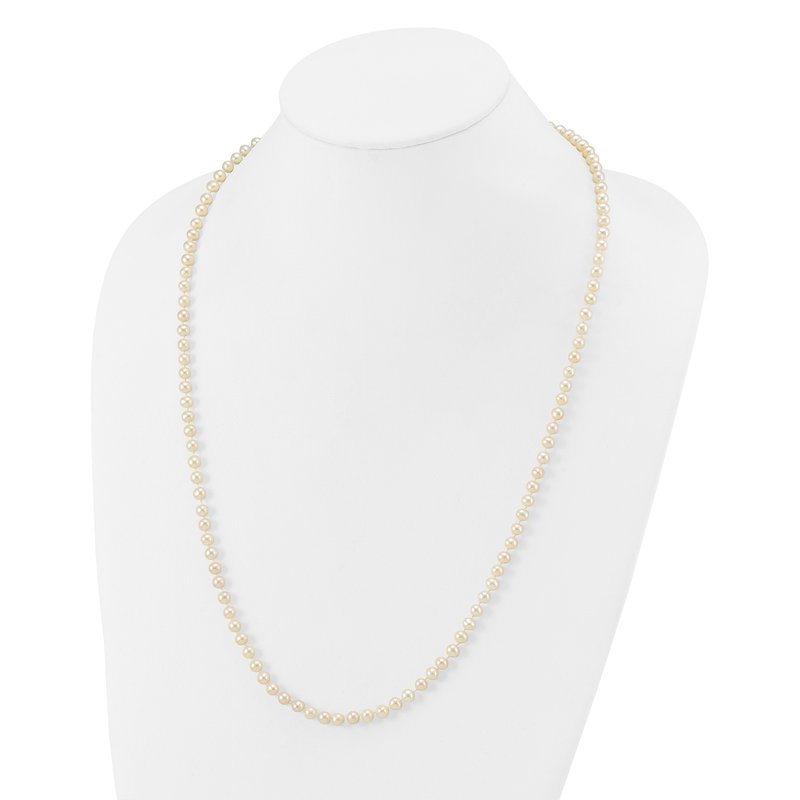 14k 4-5mm White Near-Round Freshwater Cultured Pearl 16 inch Necklace