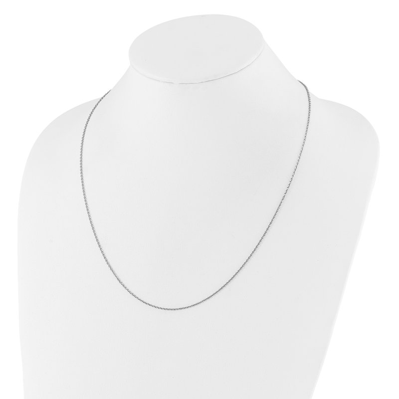 Sterling Silver RH-plated Adjustable 1.45mm Cable Chain
