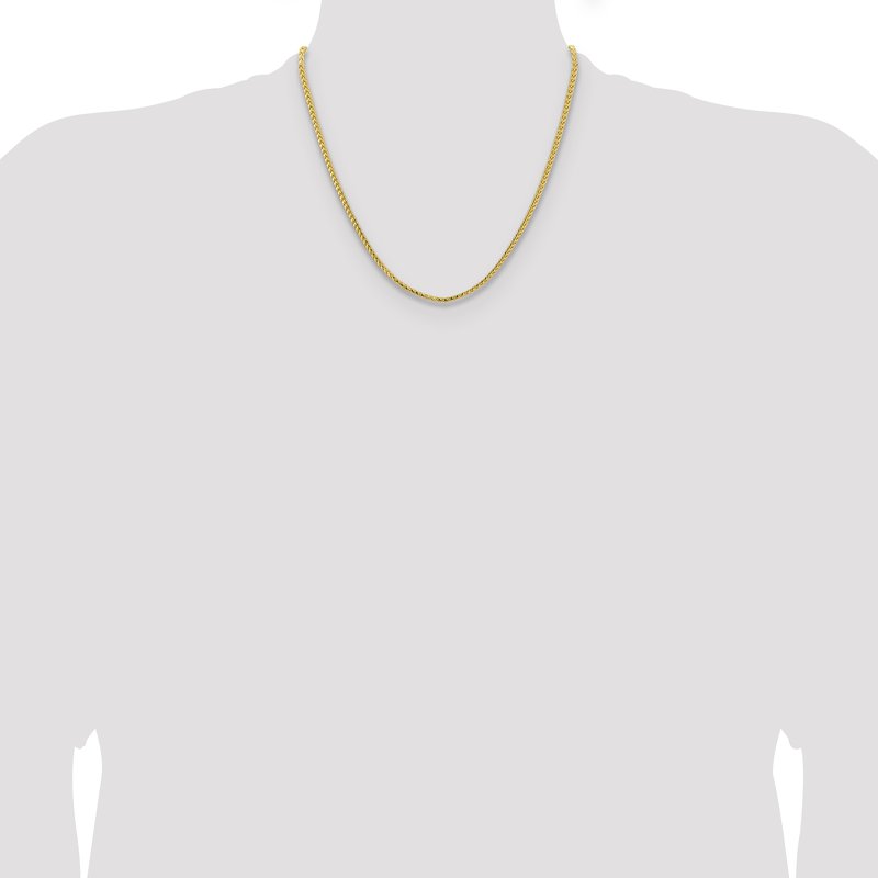 14K 18 inch 3mm Franco with Fancy Lobster Clasp Chain
