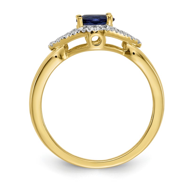 14k Diamond and Emerald Ring