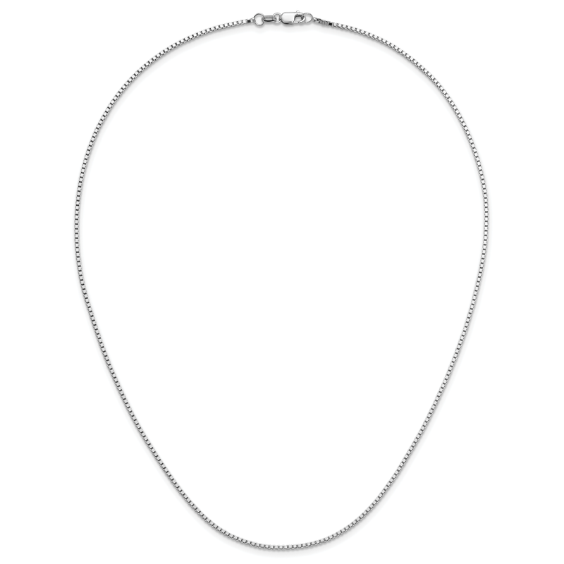 14K White Gold 1.2mm Box Chain