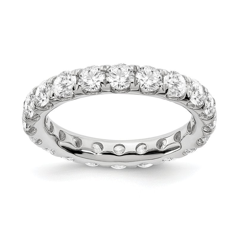 14K Rose Gold 1/2 carat Lab Grown Diamond VS+ F+ Size 4.5 Complete Eternity Band