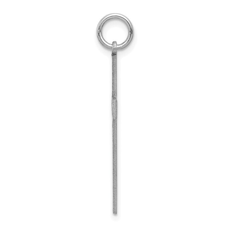 14K White Gold Laser Designed Cross Pendant