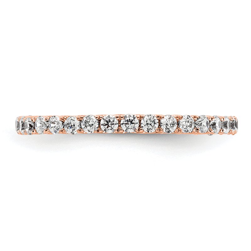 14K Rose Gold 1/2 carat Lab Grown Diamond VS+ F+ Size 4.5 Complete Eternity Band