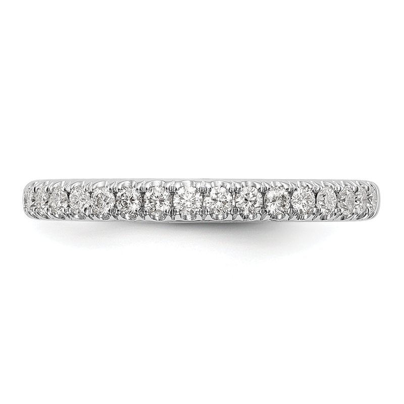 14K White Gold 3/8 carat Lab Grown Diamond VS+ F+ Complete Wedding Band