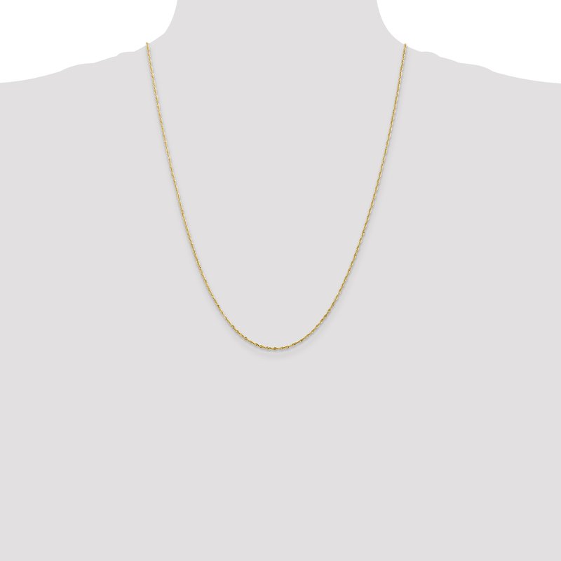 14K 10 inch 1.5mm Ultra Diamond-cut Rope with Lobster Clasp Anklet