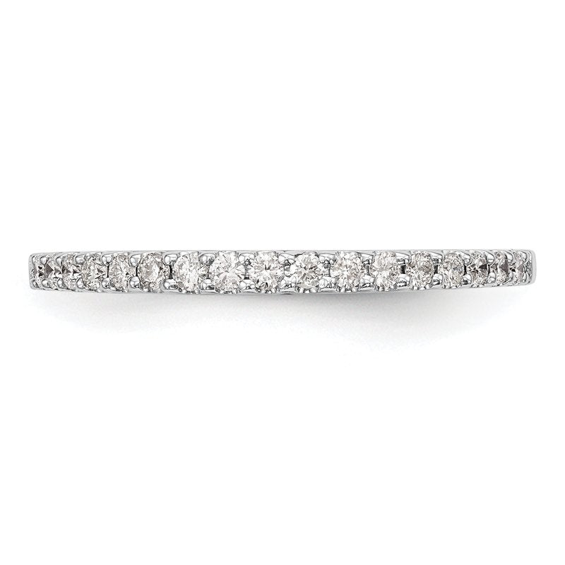 14K White Gold 1/6 carat Lab Grown Diamond VS+ F+ Complete Wedding Band