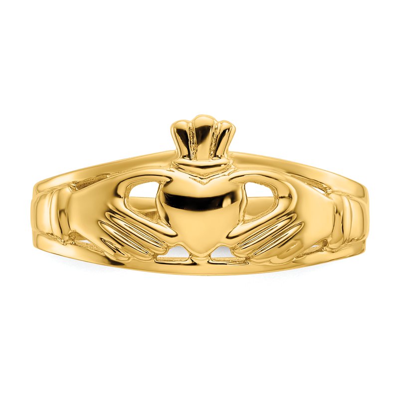 14k Polished Ladies Claddagh Ring