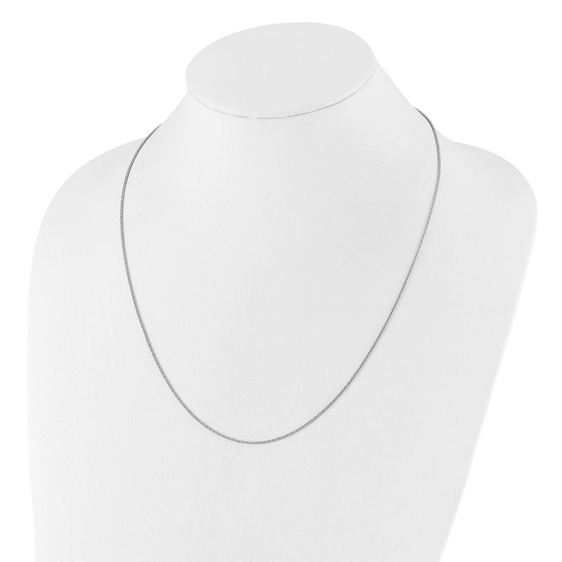 Sterling Silver RH-plated Adjustable 1.2mm Popcorn Chain