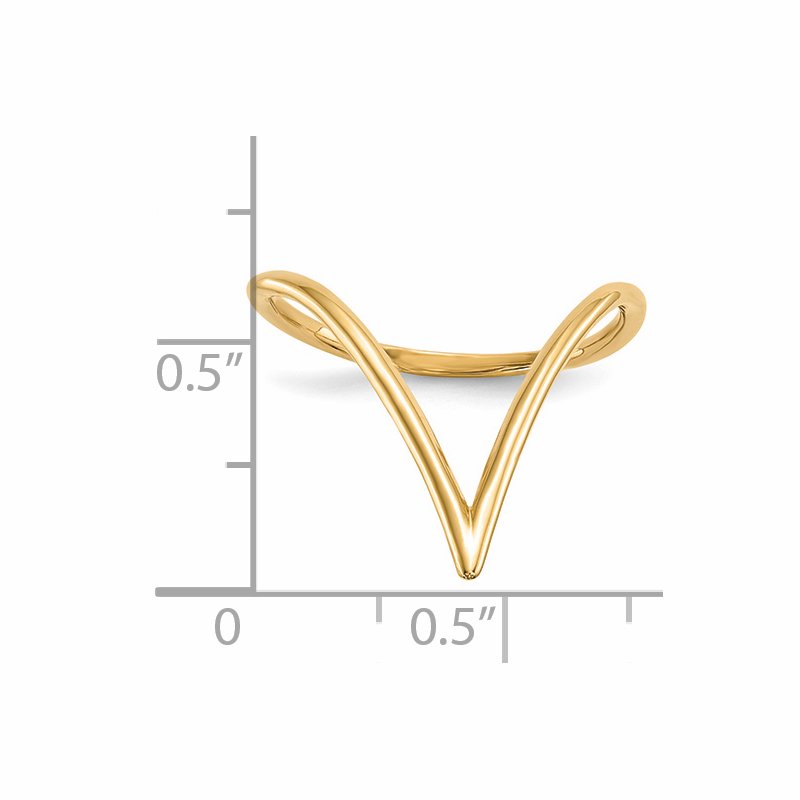 14k Chevron Shaped Ring