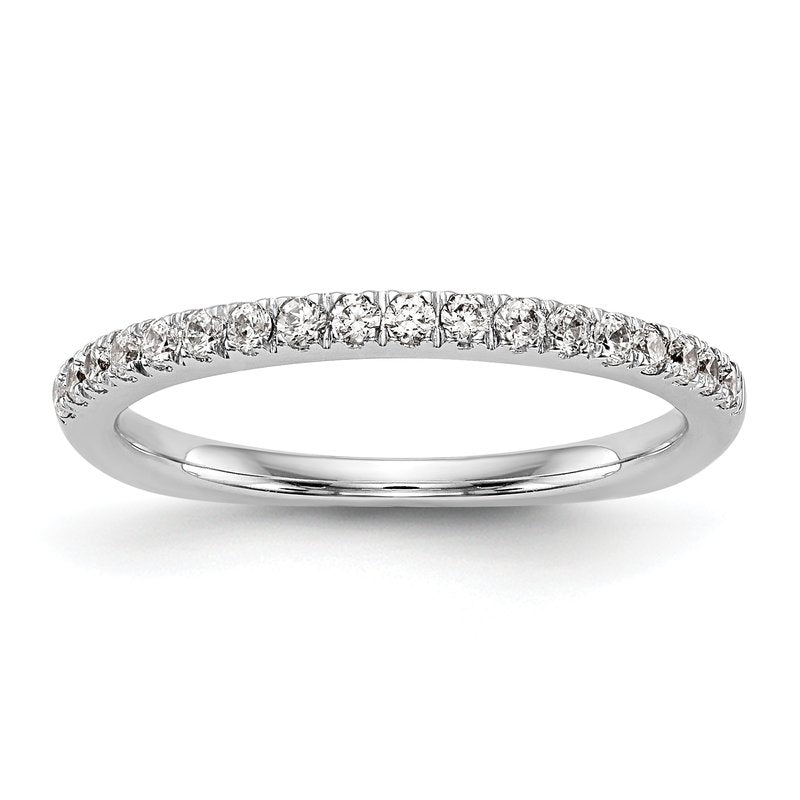 14K White Gold 3/8 carat Lab Grown Diamond VS+ F+ Complete Wedding Band
