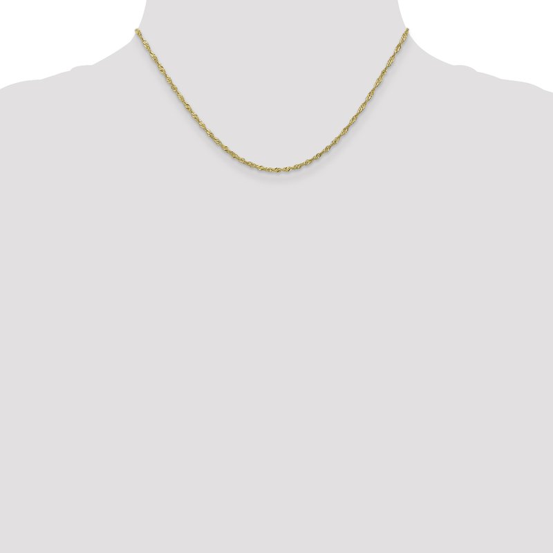10K 1.7 mm Singapore Chain