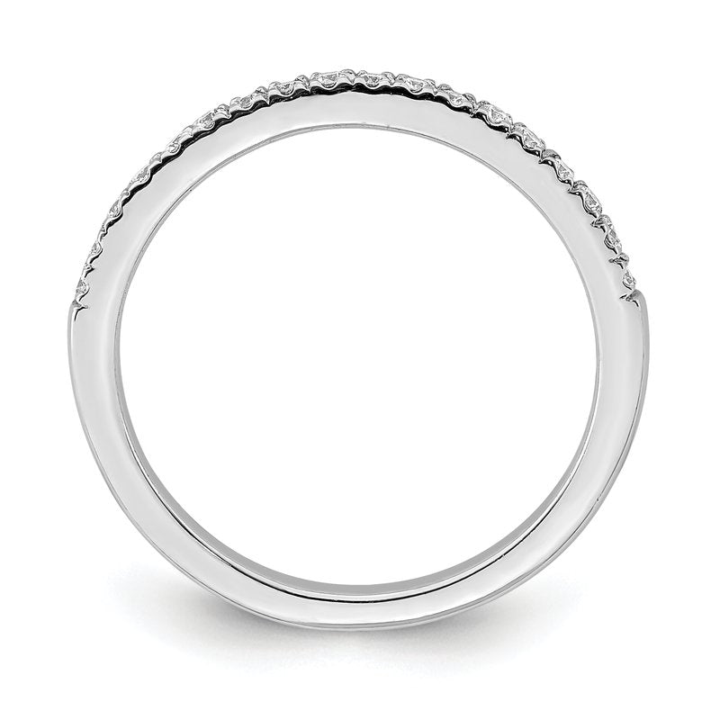 14K White Gold 1/5 carat Lab Grown Diamond VS+ F+ Complete Wedding Band