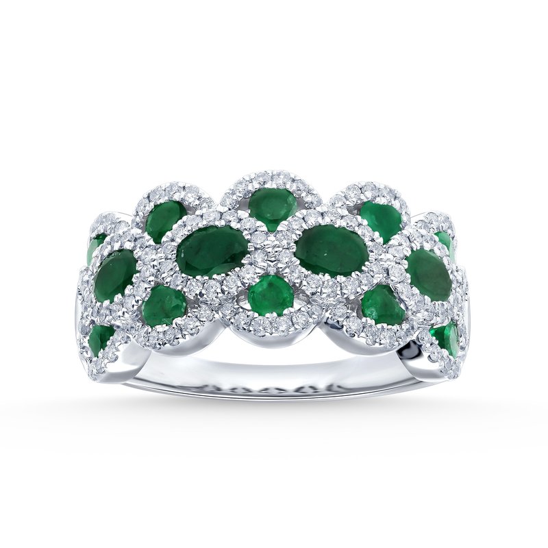 14K 0.54Ct Diamond Emrald Ring