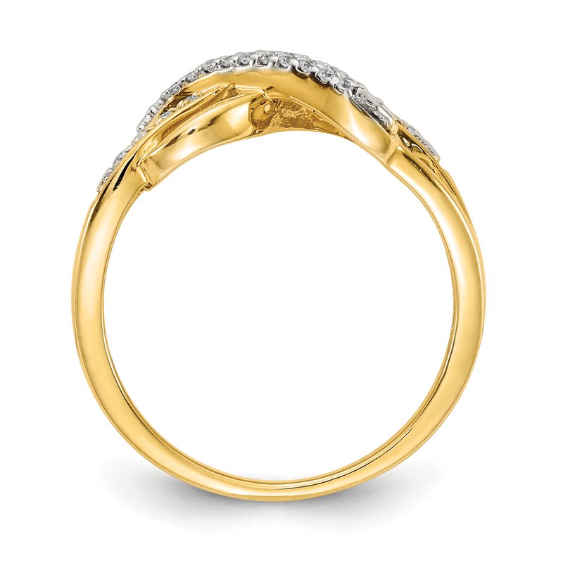 14k White Gold Diamond Infinity Symbol Ring