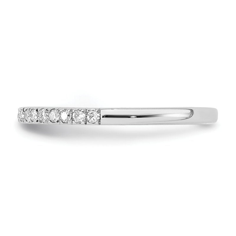 14K White Gold 1/5 carat Lab Grown Diamond VS+ F+ Complete Wedding Band