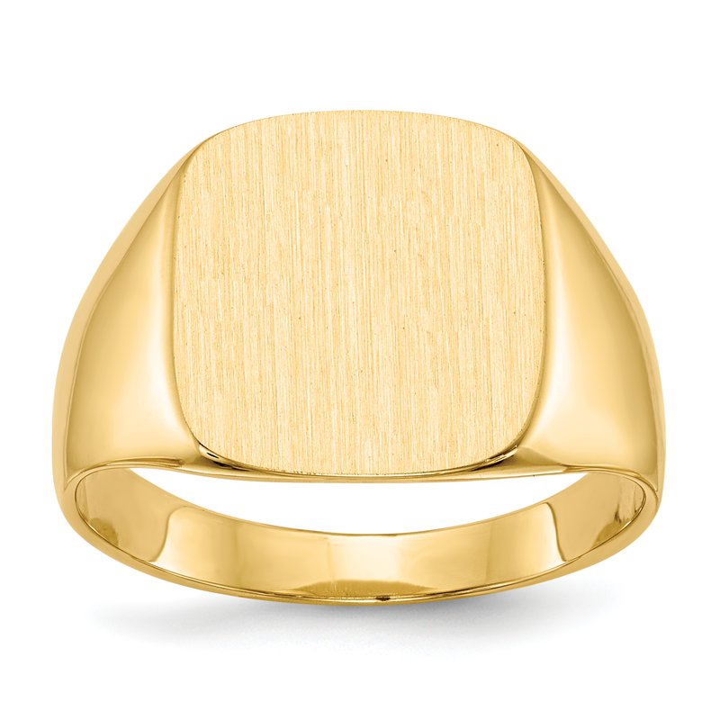 14k 13.5x15.0mm Closed Back Mens Signet Ring
