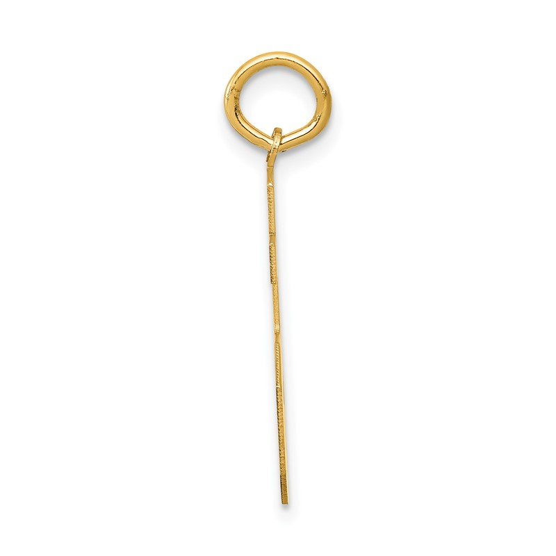 14k Medium Satin Number 75 Charm