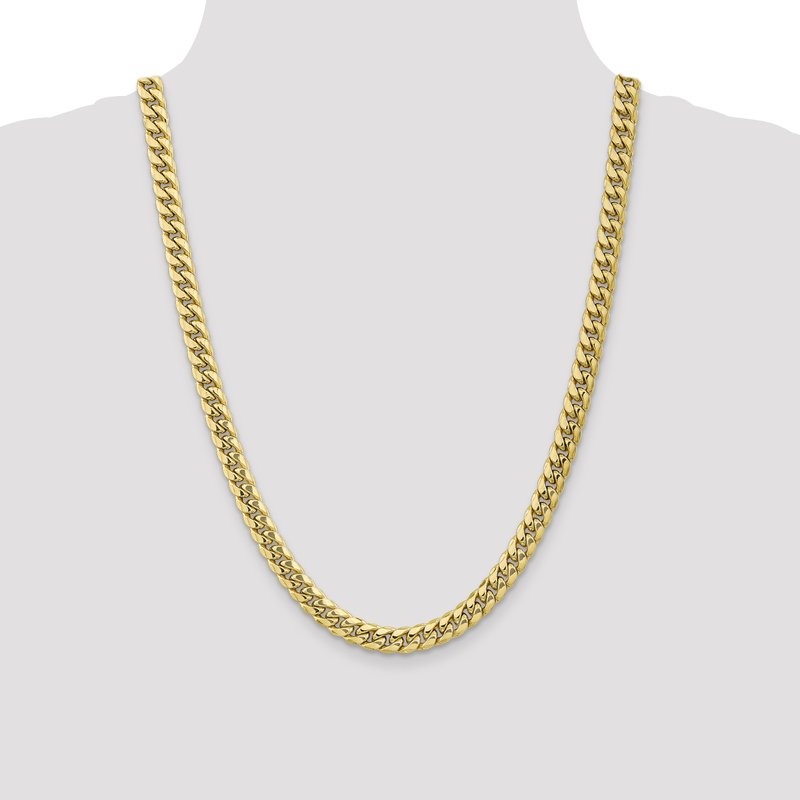 10K 7.3mm Semi-Solid Miami Cuban Chain